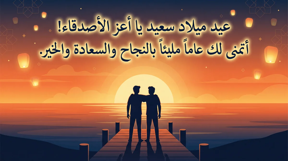تهنئة عيد ميلاد سعيد لصديقي العزيز