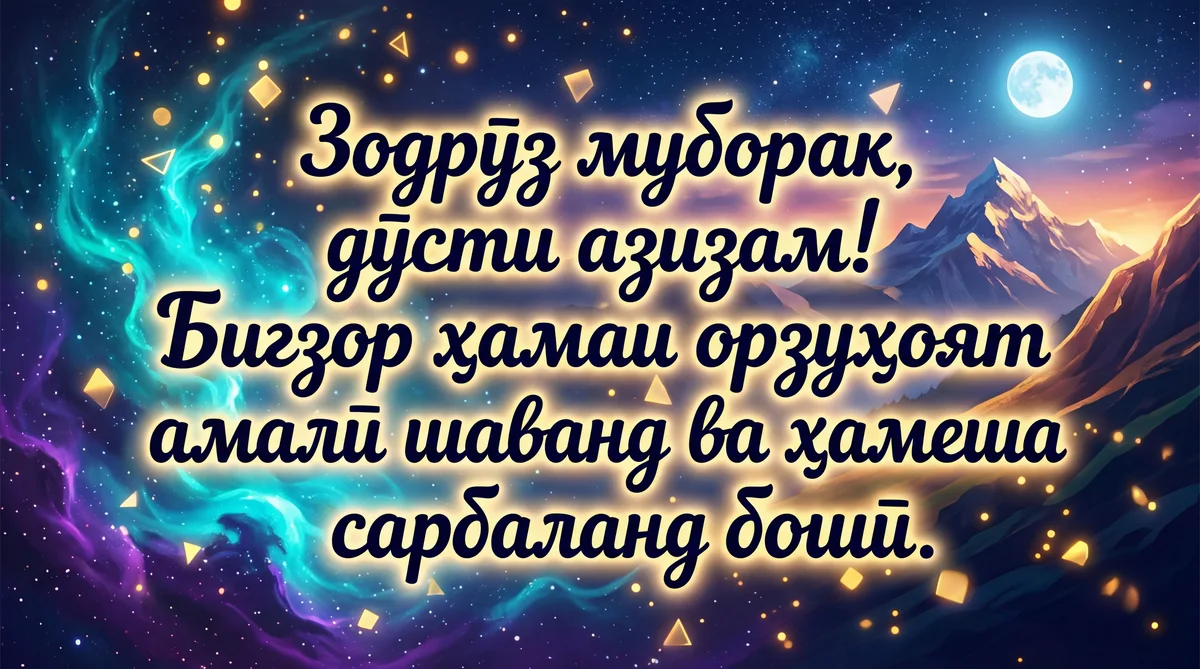 Табрикоти зодрӯзӣ барои дӯсти азиз