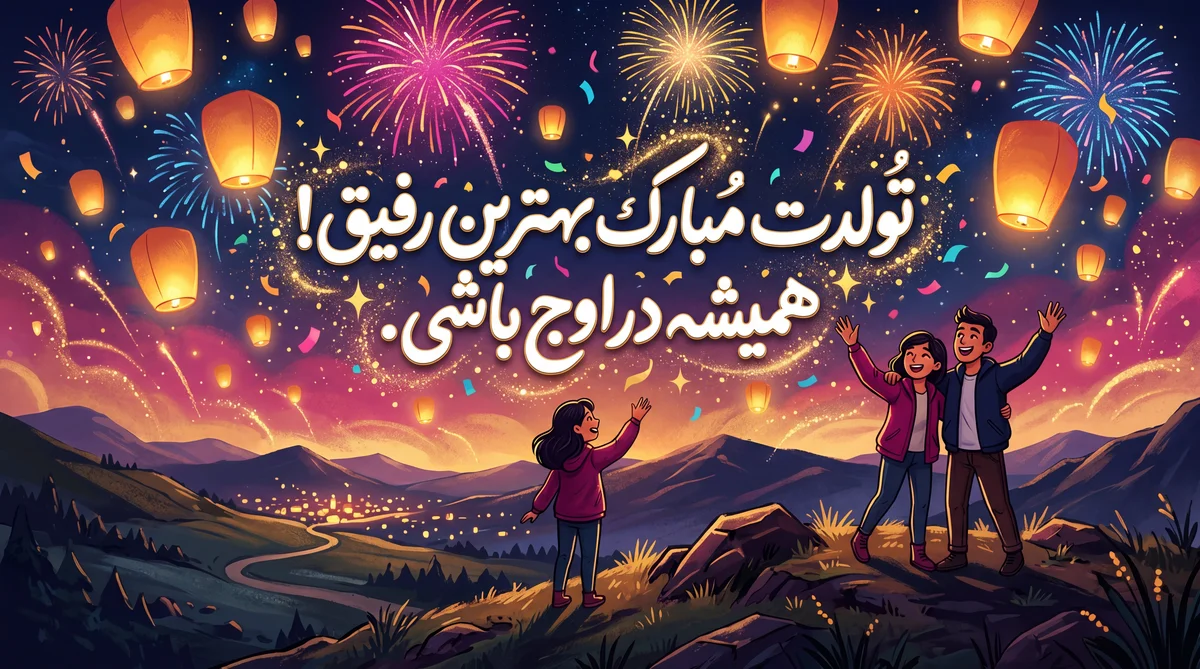 تبریک تولد برای دوستم