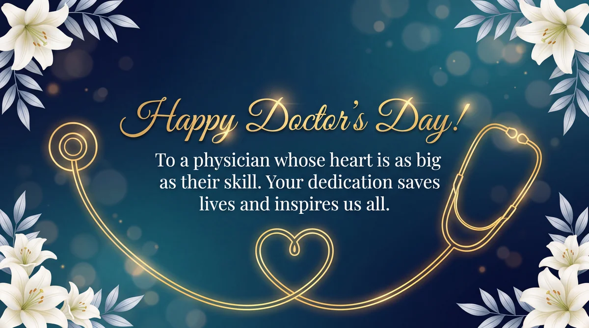 Doctor's Day wishes for a dedicated physician