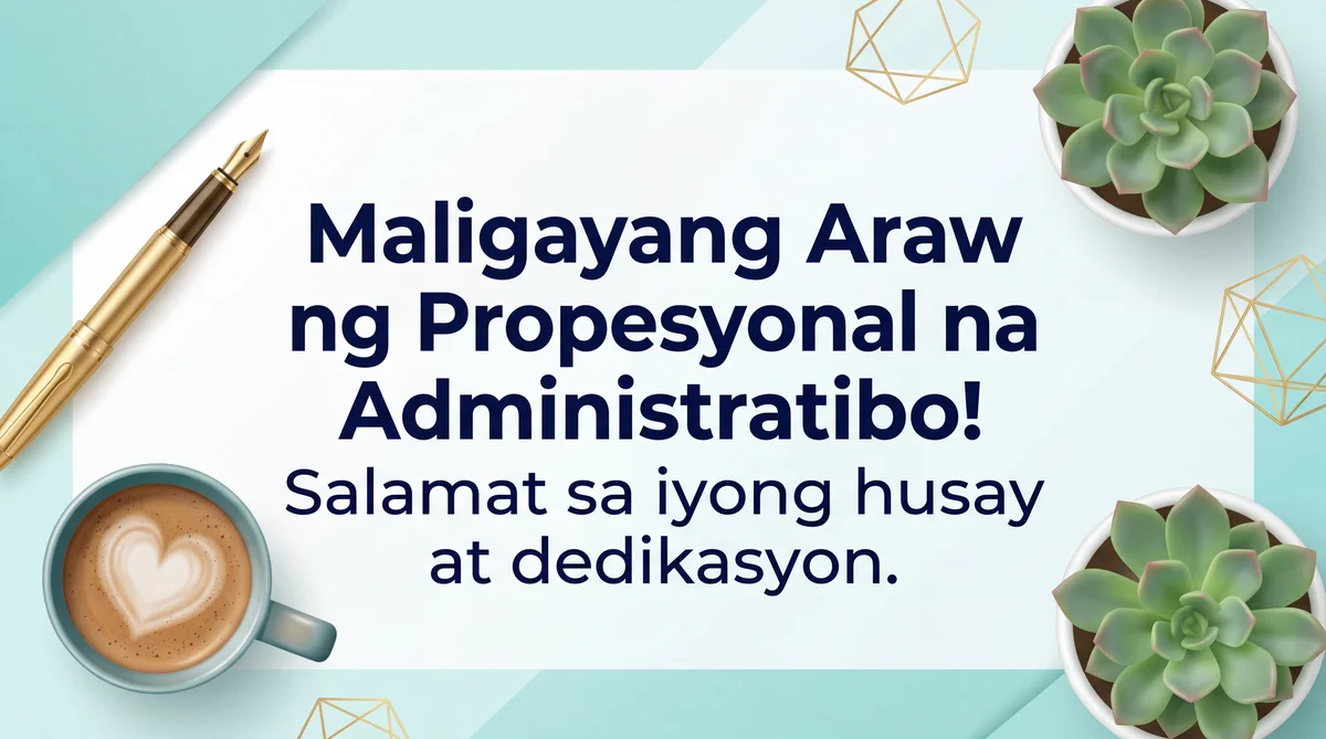 maikling pagbati para sa Araw ng Propesyonal na Administrati...