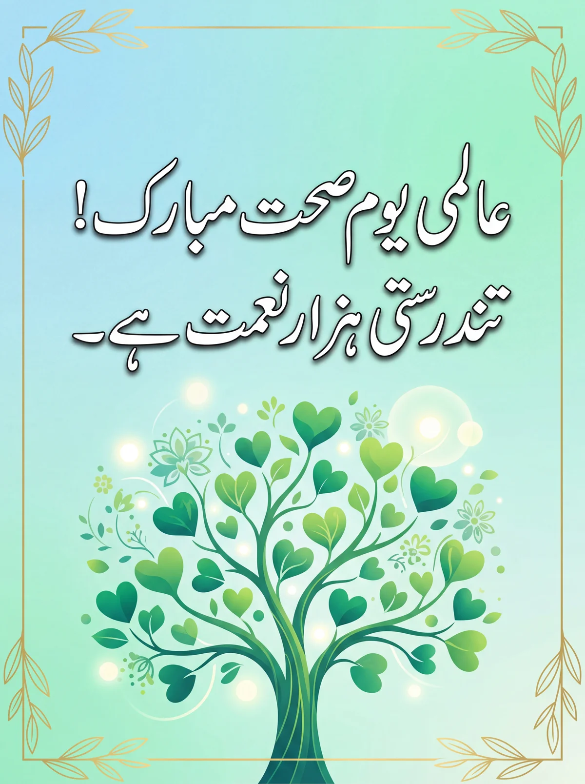 عالمی یوم صحت پر آپ کو دلی مبارکباد