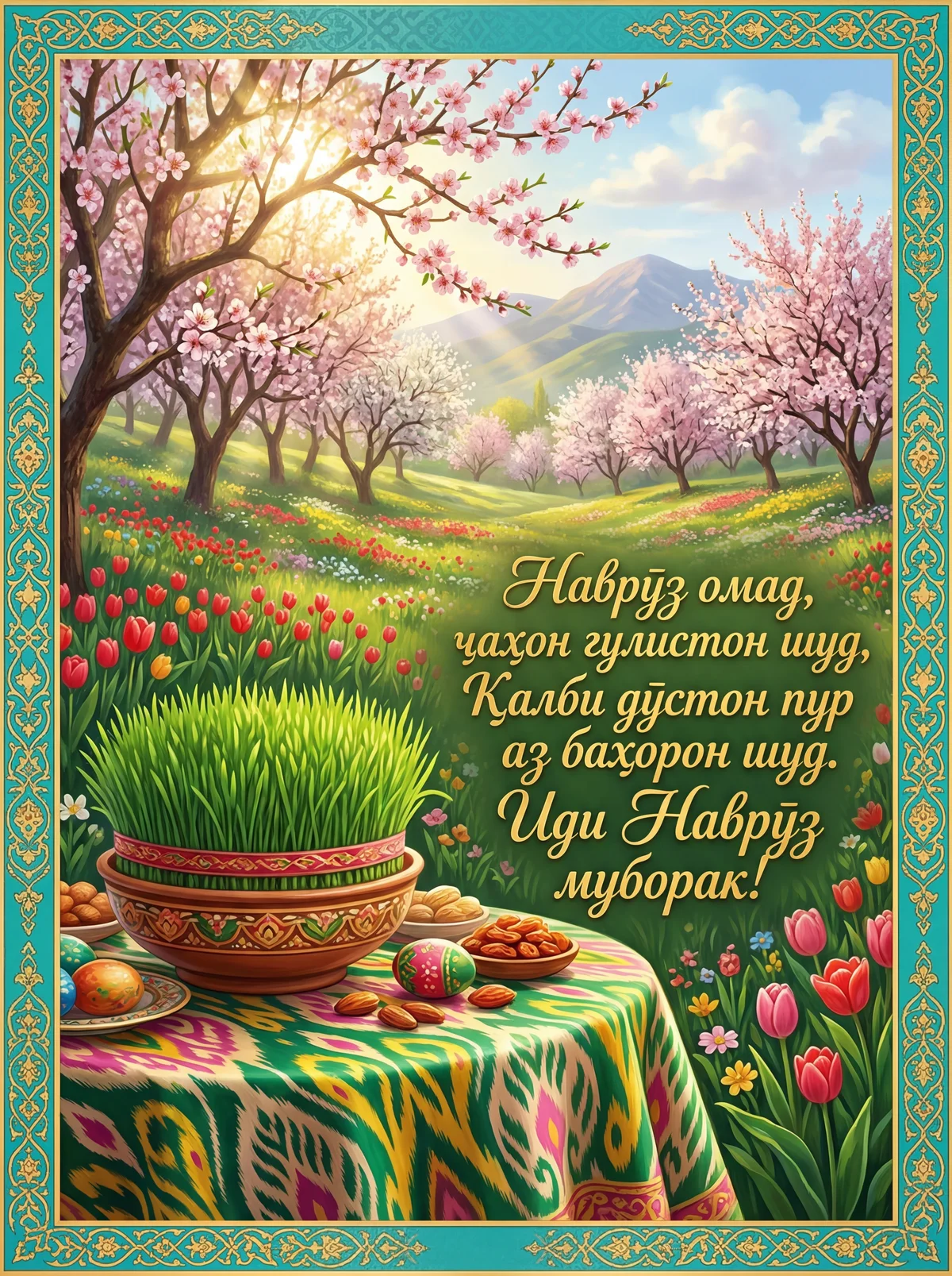 Табрикоти Наврӯзӣ барои дӯстони азиз!