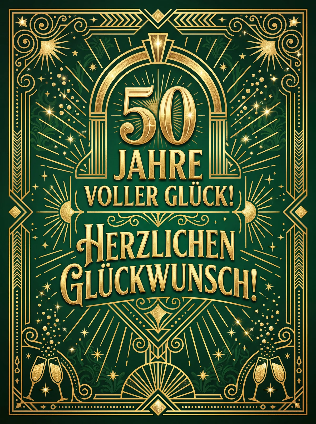 Glückwünsche zum 50. Geburtstag