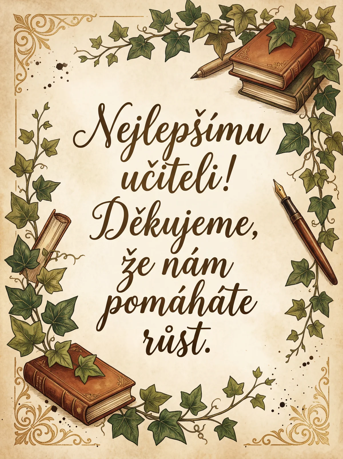 Přání ke Dni učitelů pro našeho skvělého učitele