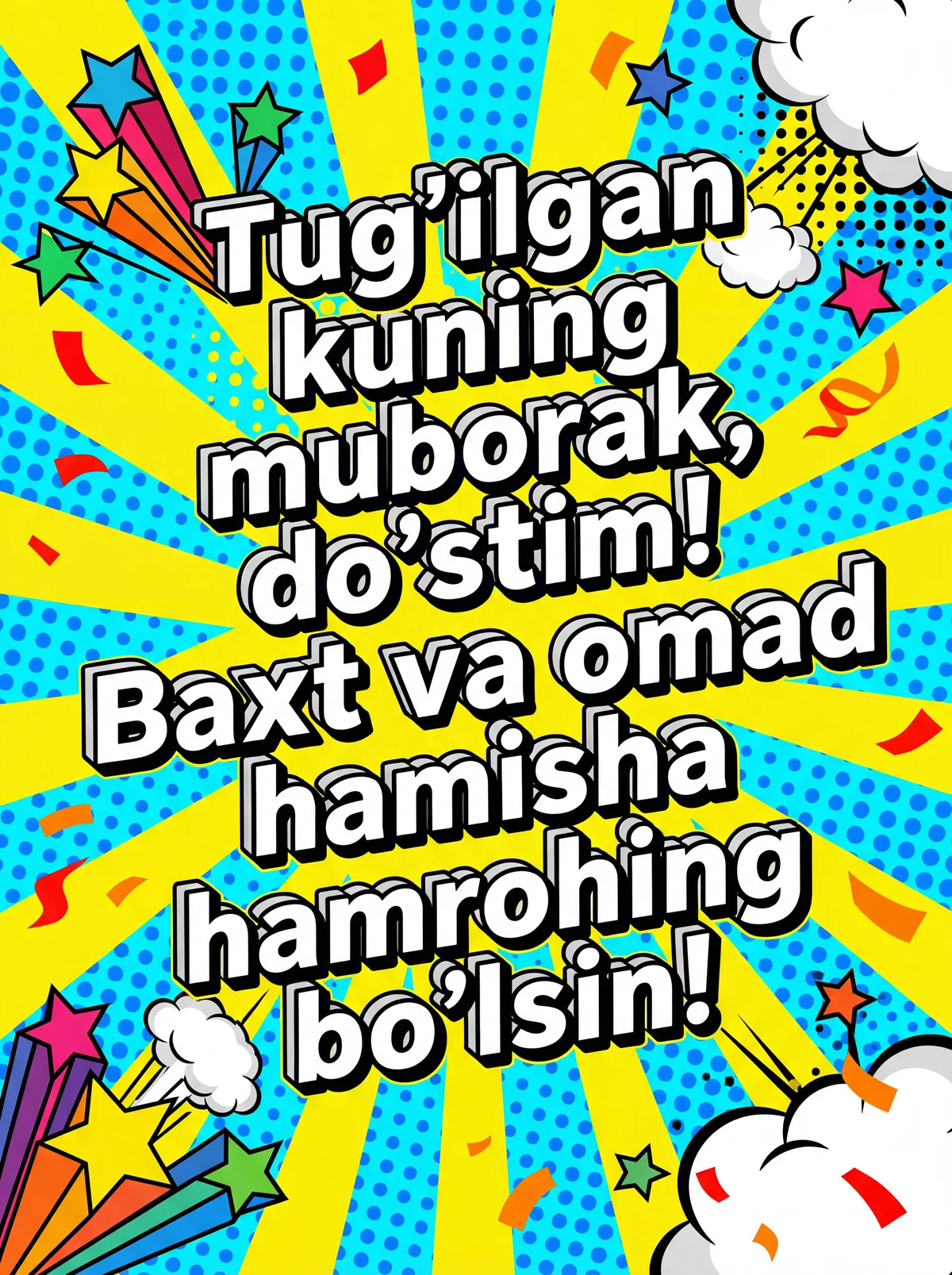 Do'stimga tug'ilgan kun tabrigi