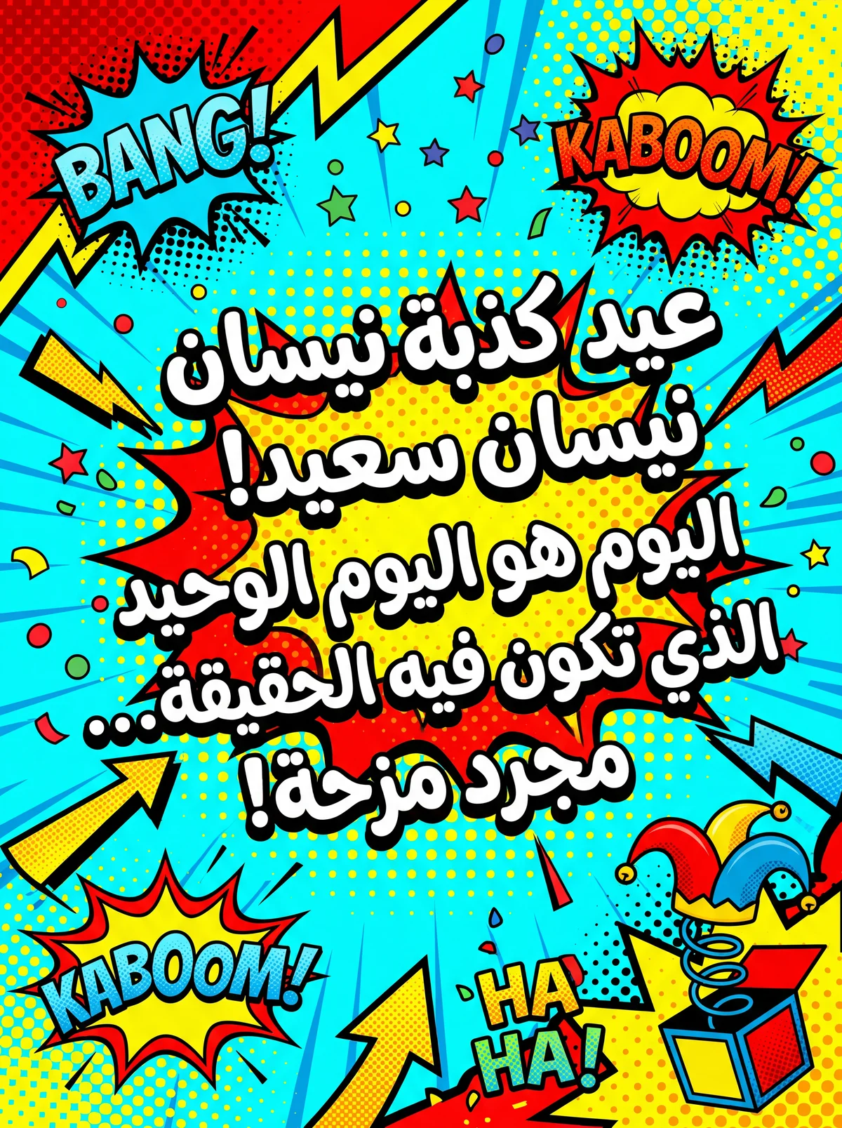 بطاقة تهنئة بيوم كذبة أبريل لصديق