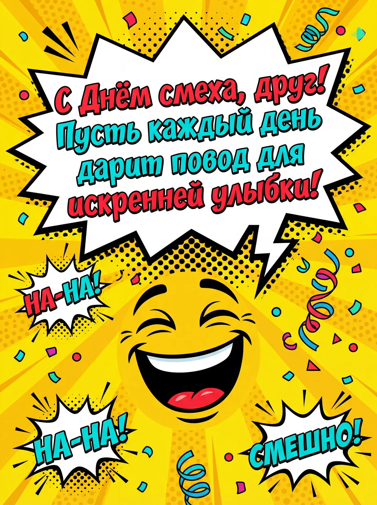 короткое поздравление с Днем смеха для друга