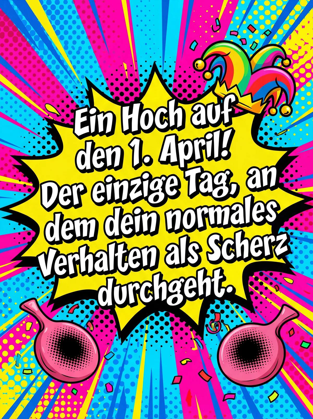 Lustige Karte zum Aprilscherz für gute Freunde