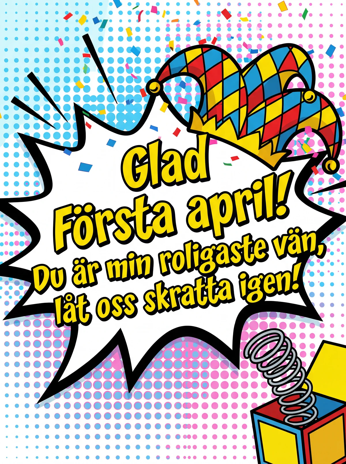 Glad Första april till en rolig vän!