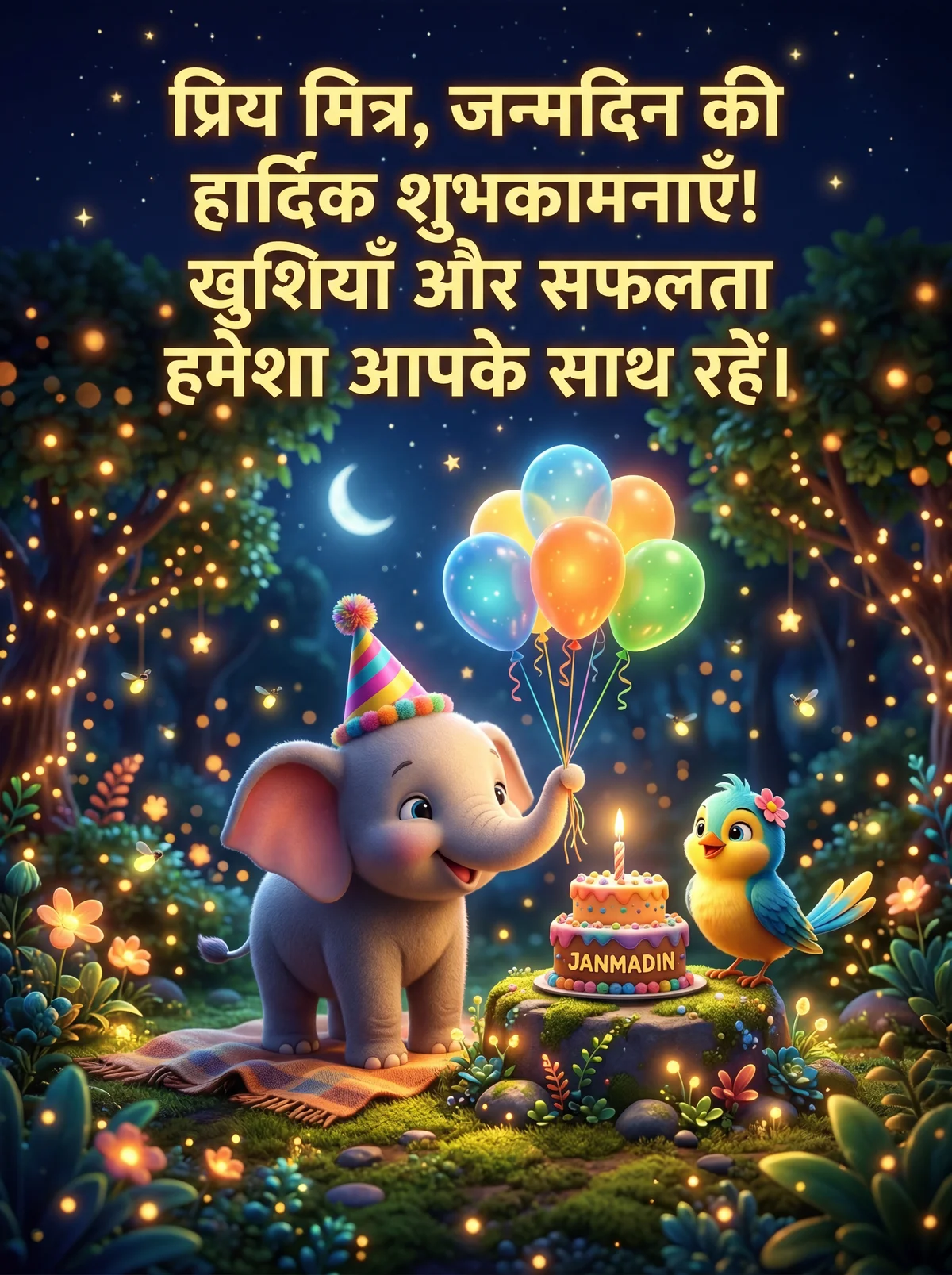 प्रिय मित्र को जन्मदिन की हार्दिक शुभकामनाएं।