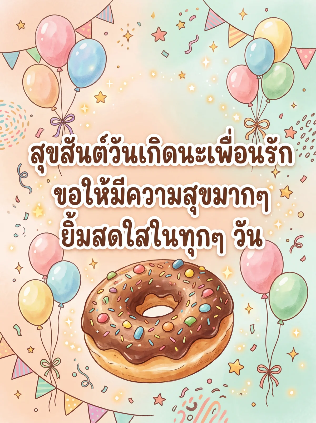 สุขสันต์วันเกิดเพื่อนรัก ขอให้มีความสุขมากๆ