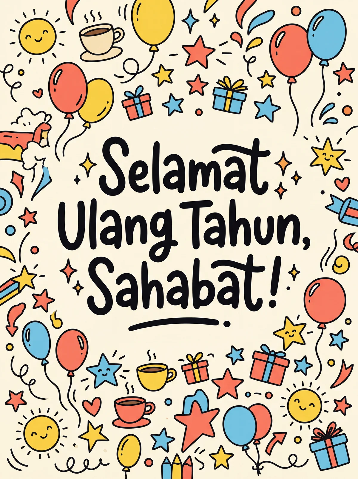 Kartu ucapan ulang tahun untuk teman dekat