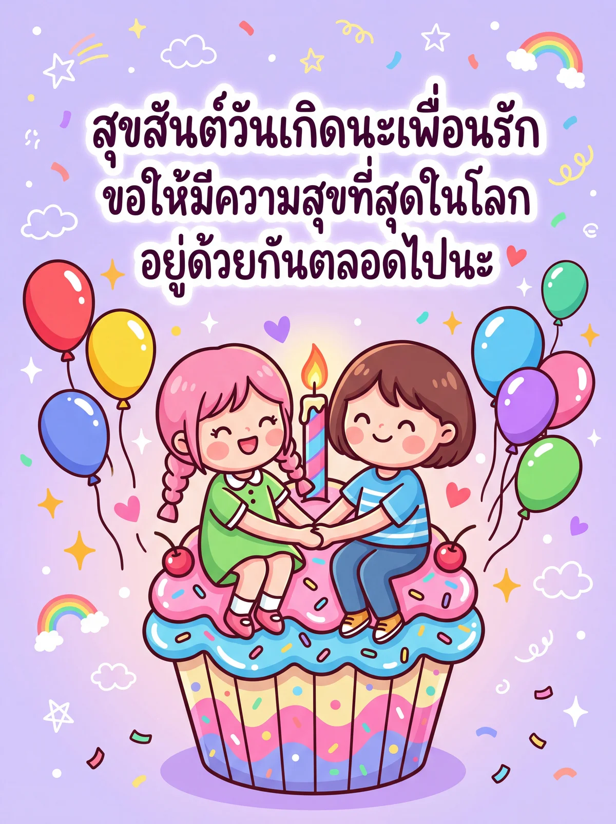 ข้อความการ์ดอวยพรวันเกิดสำหรับเพื่อนสนิท