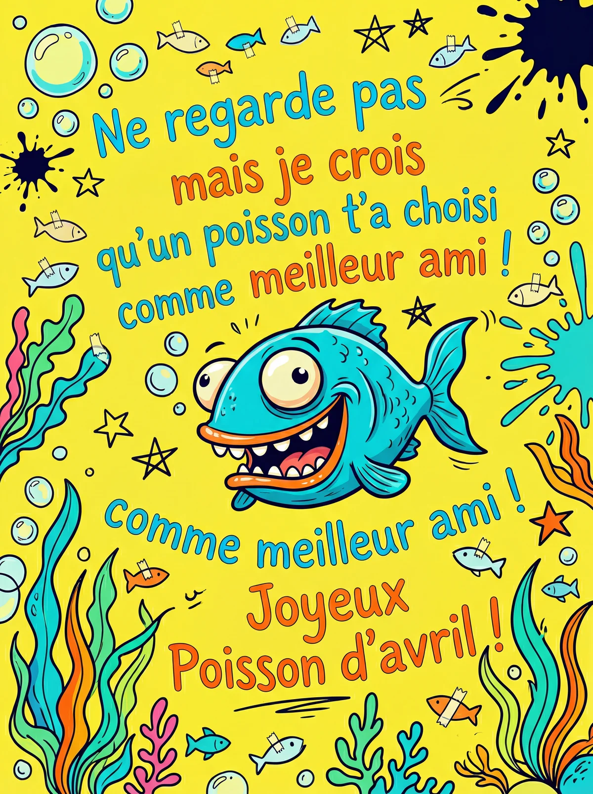Message humoristique pour le Poisson d'avril à un ami