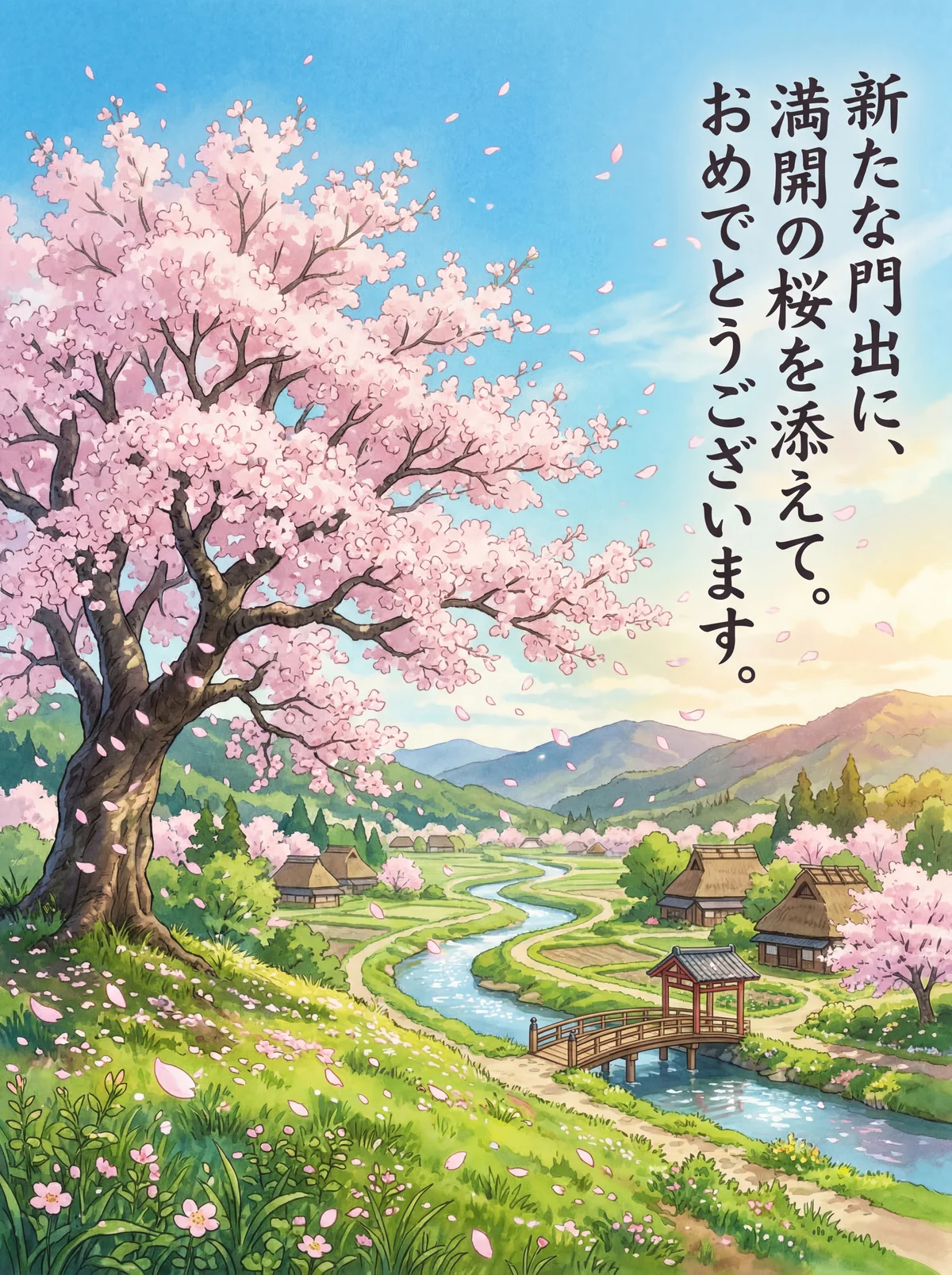 桜が美しい季節に、大切な人へ贈る心温まるお祝いメッセージ