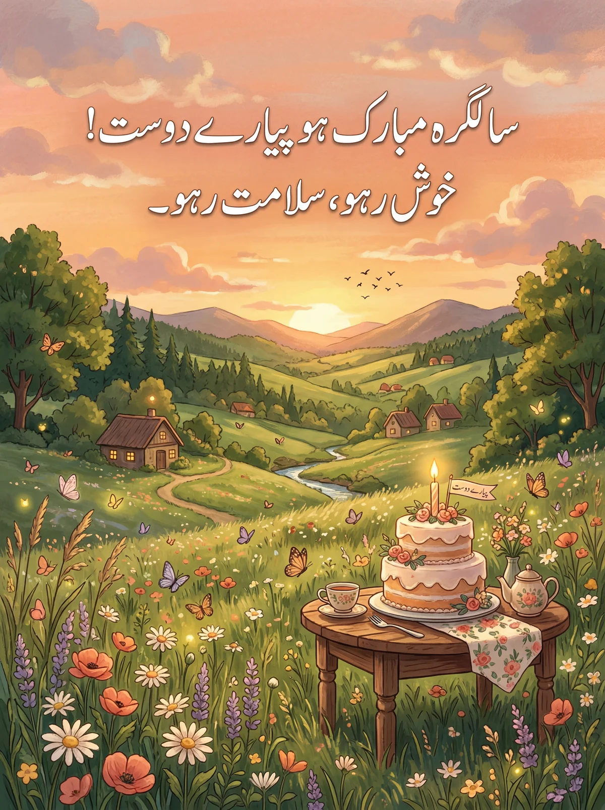 دوست کی سالگرہ کے لیے مبارکباد