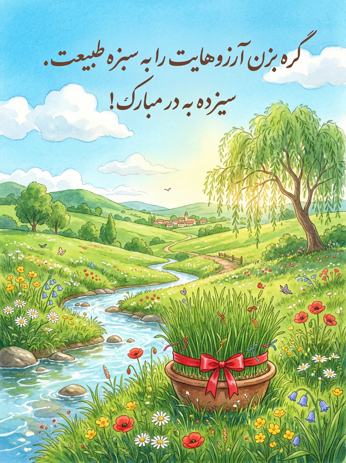 پیام تبریک سیزده به در