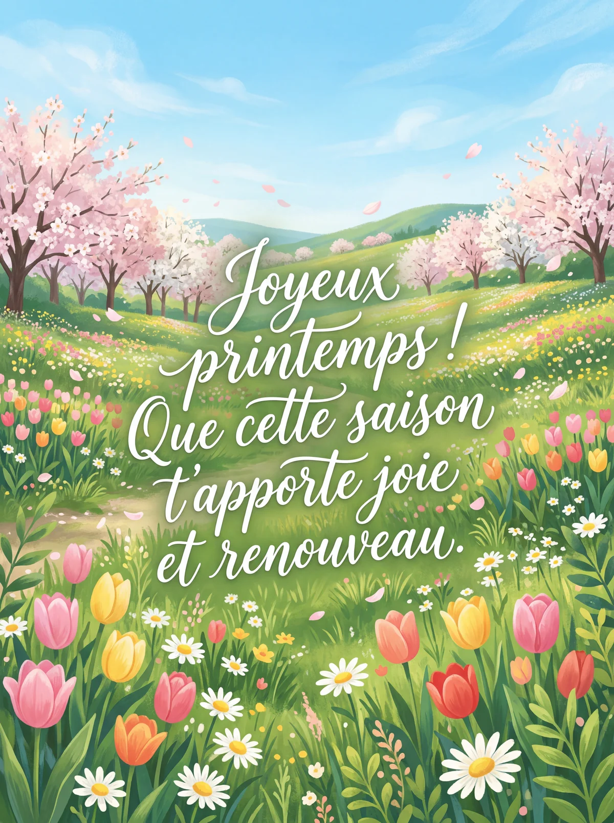 Joyeux printemps ! Que cette saison t'apporte joie et renouv...