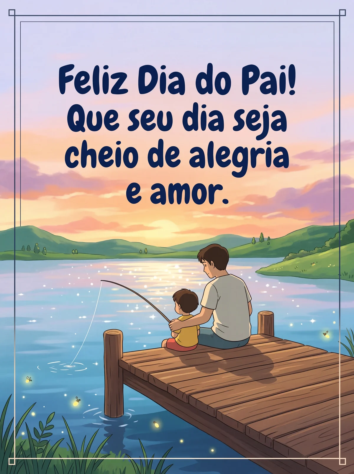 Feliz Dia do Pai! Que seu dia seja cheio de alegria e amor.