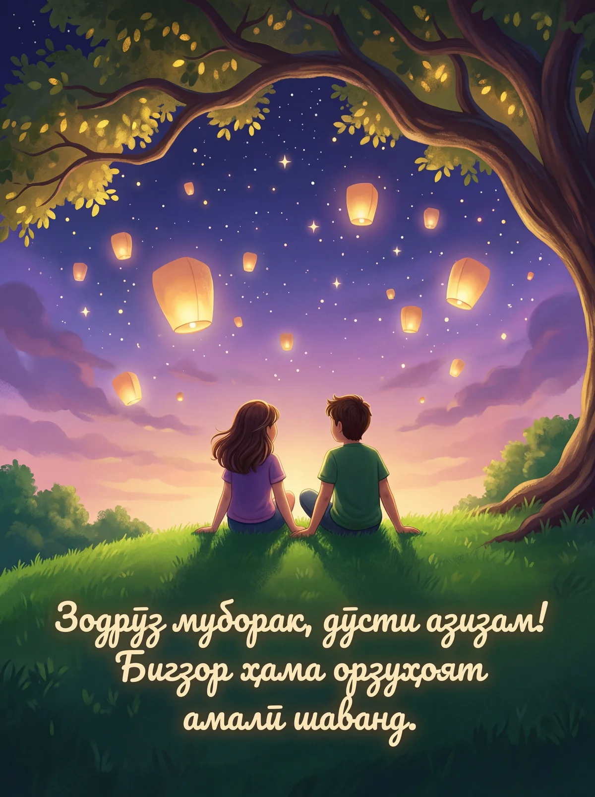 Табрикоти зодрӯз барои дӯсти азиз