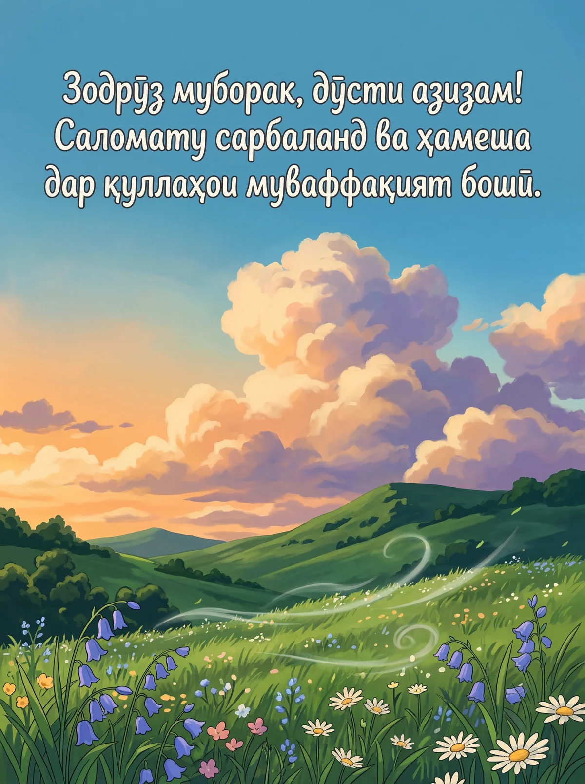 Табрикоти зодрӯз барои дӯст