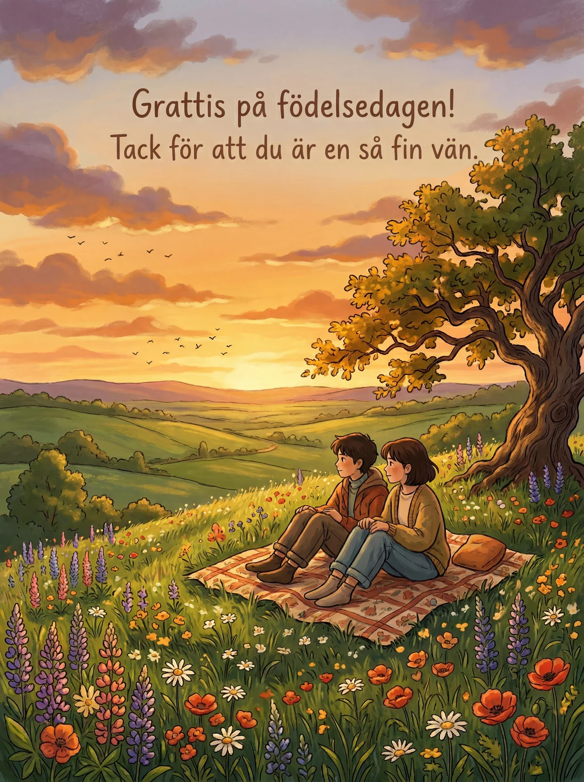 Grattis på födelsedagen till en kär vän!