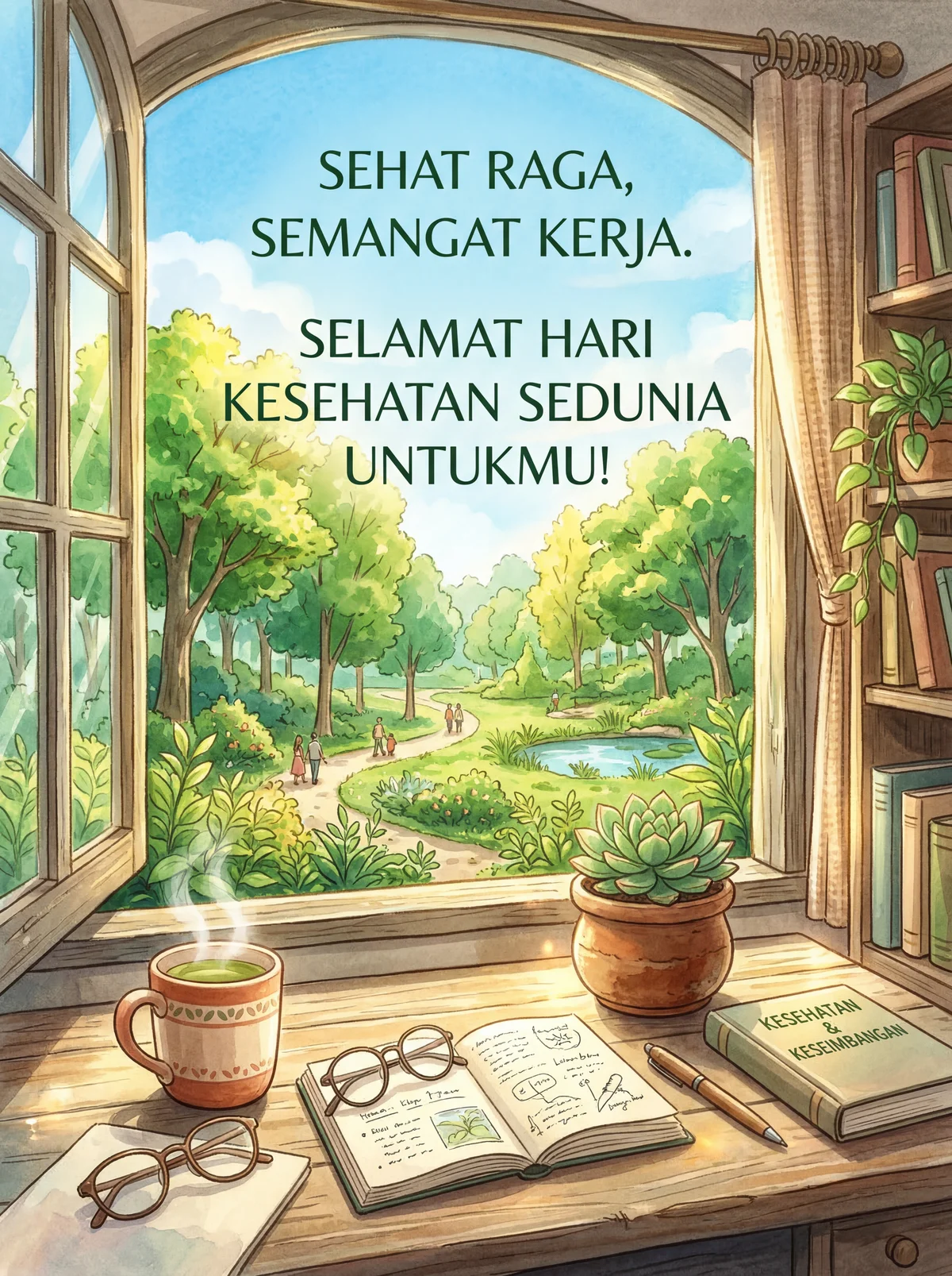 Kartu ucapan Hari Kesehatan Sedunia untuk kolega tercinta