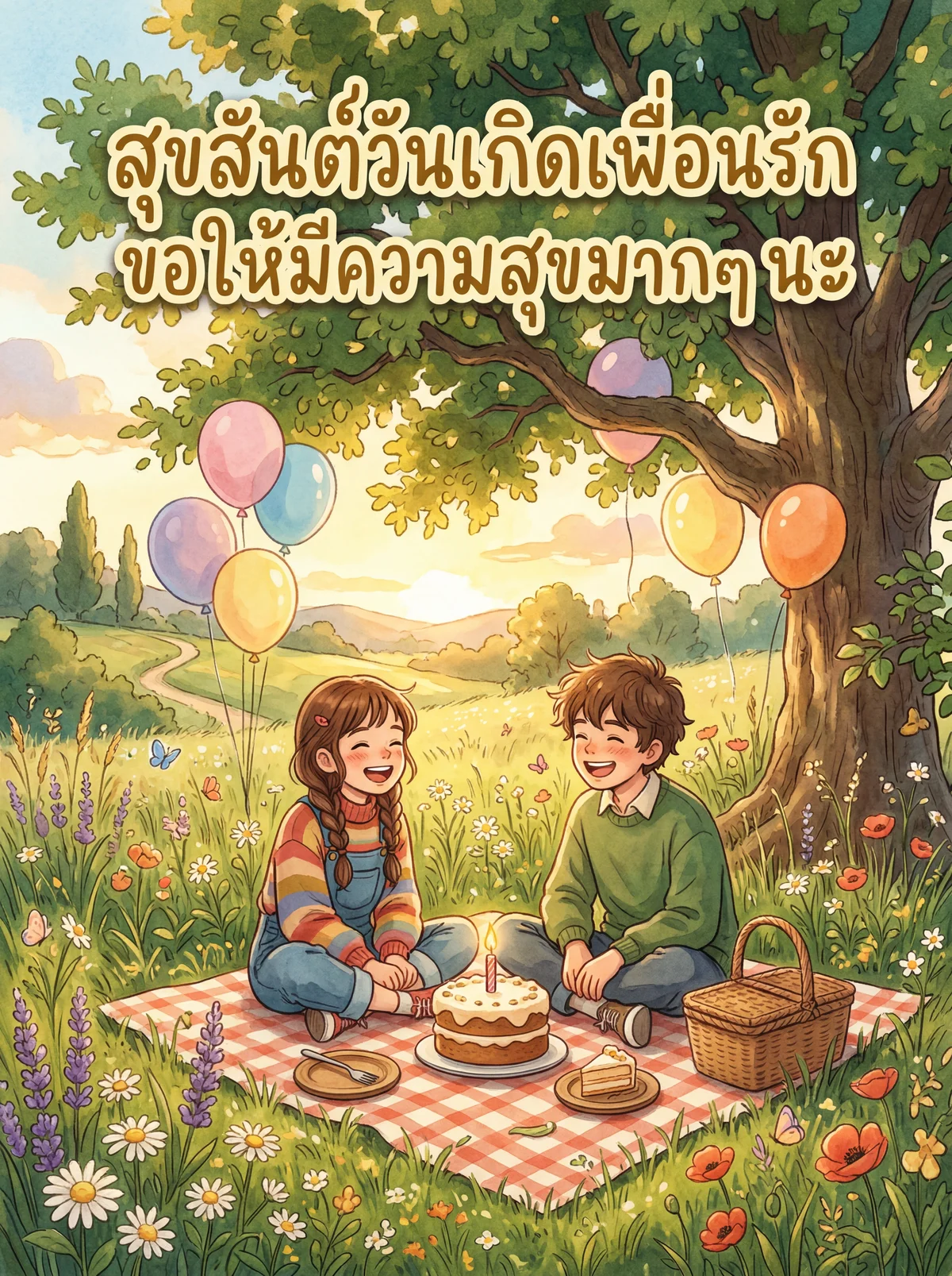 สุขสันต์วันเกิดเพื่อนรัก ขอให้มีความสุขมากๆ นะ