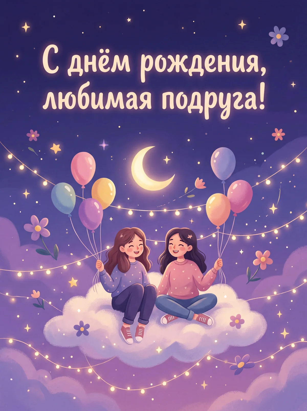 с днём рождения, любимая подруга!