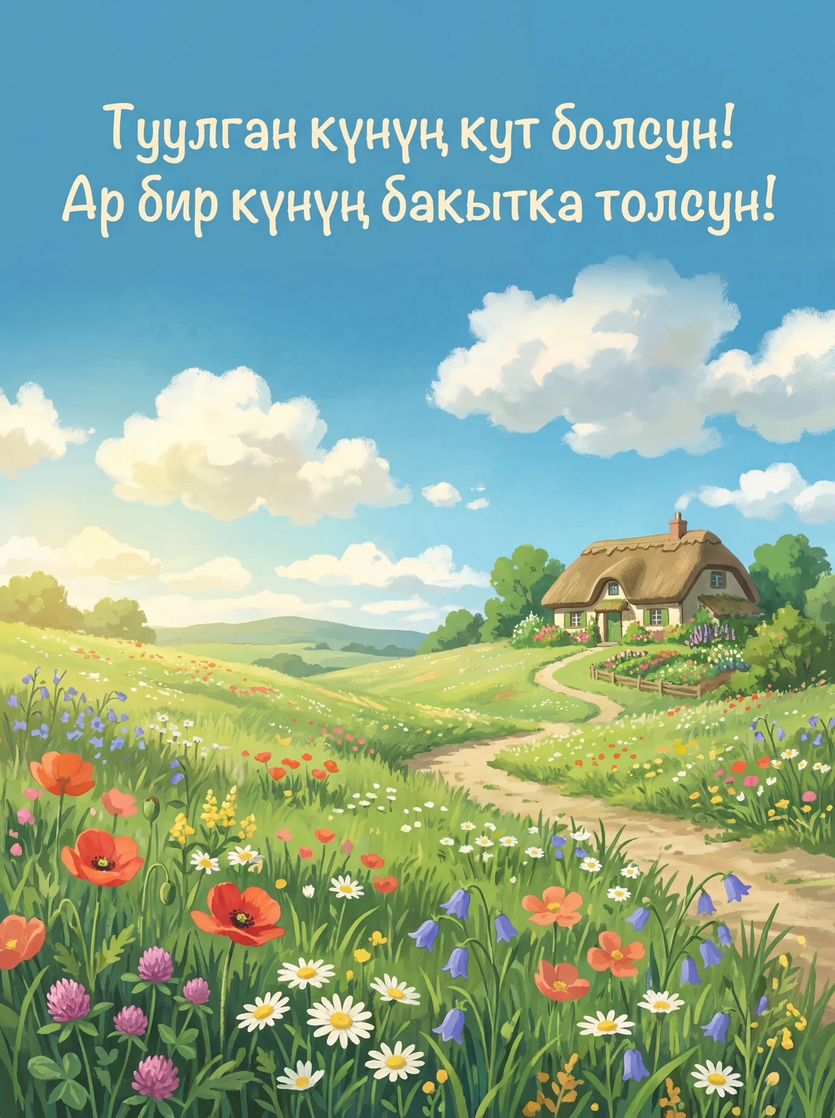 Жакын адамыңа туулган күн куттуктоо