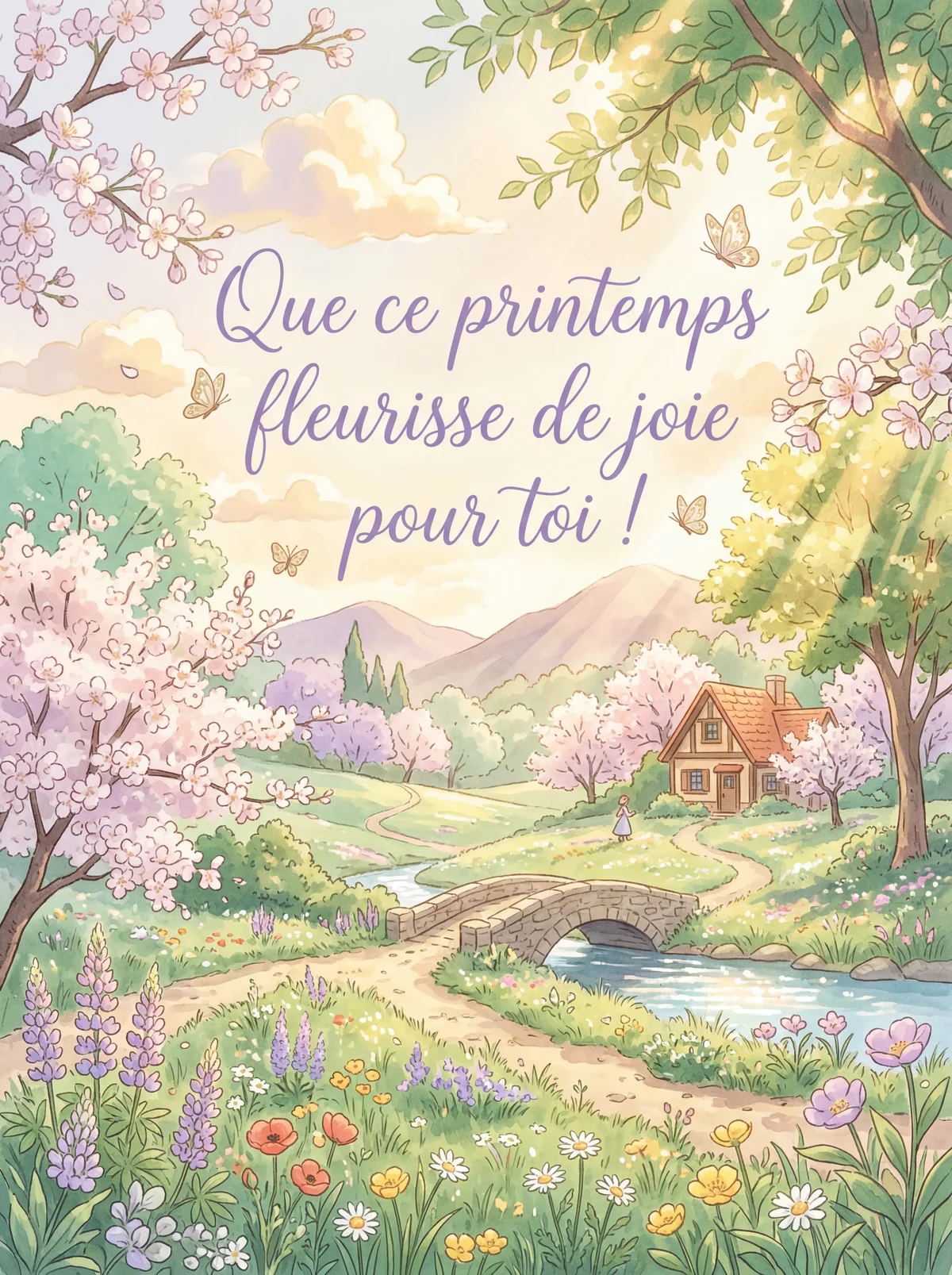 Joyeux printemps à une personne spéciale !