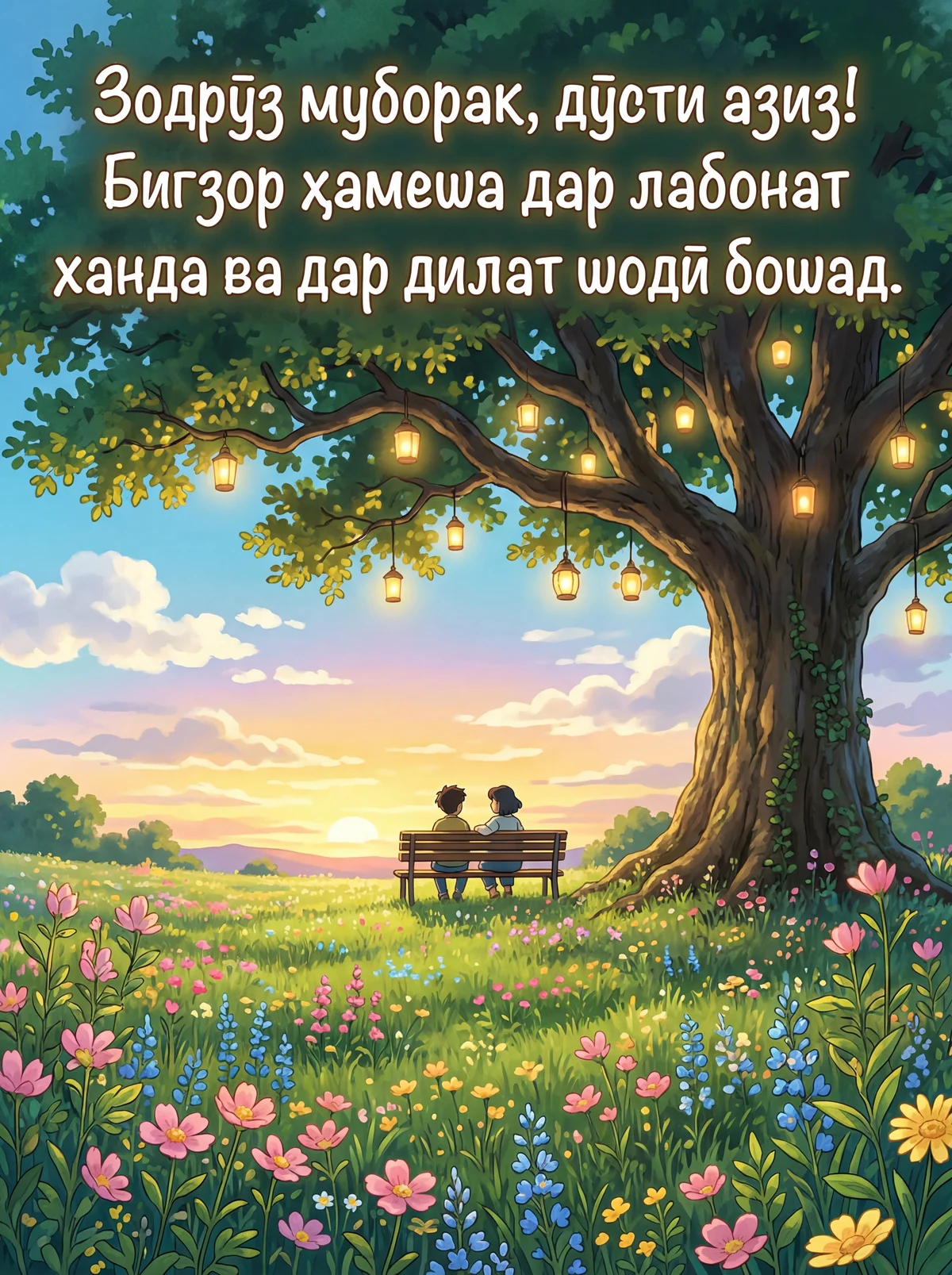 Табрикоти зодрӯз барои дӯсти азиз