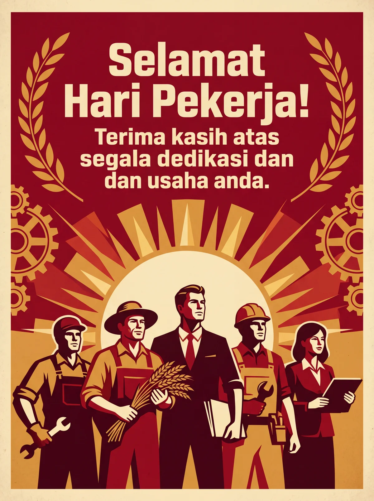 Ucapan Selamat Hari Pekerja untuk semua yang berdedikasi