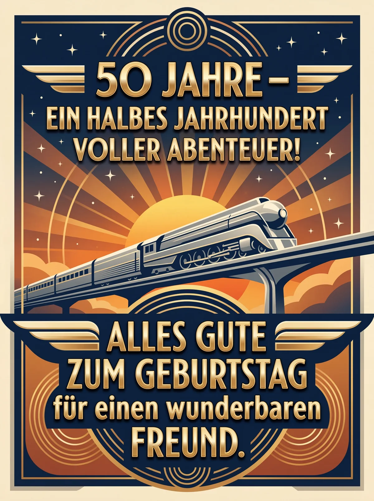 Alles Gute zum 50. Geburtstag für einen lieben Freund