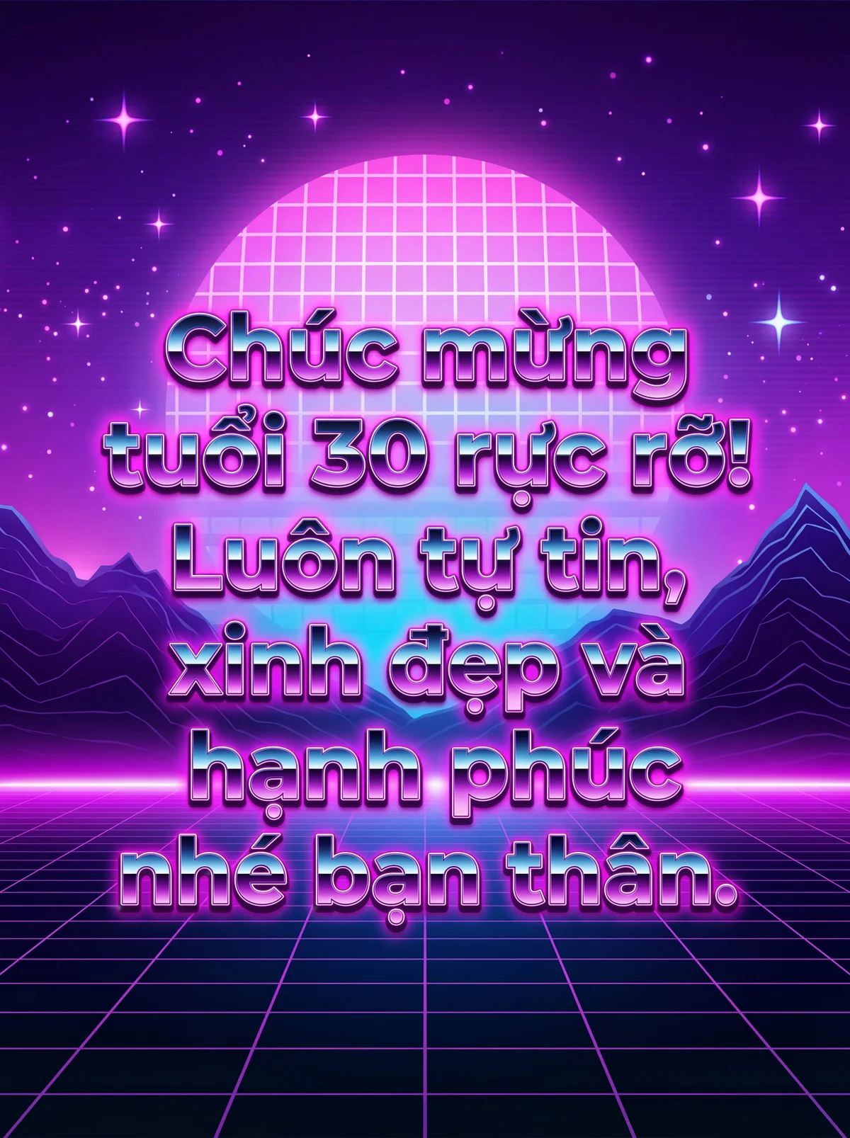 Lời chúc mừng sinh nhật tuổi 30 cho bạn thân