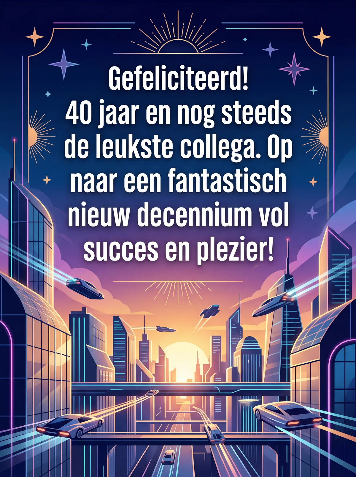 verjaardagswensen voor een collega die 40 wordt