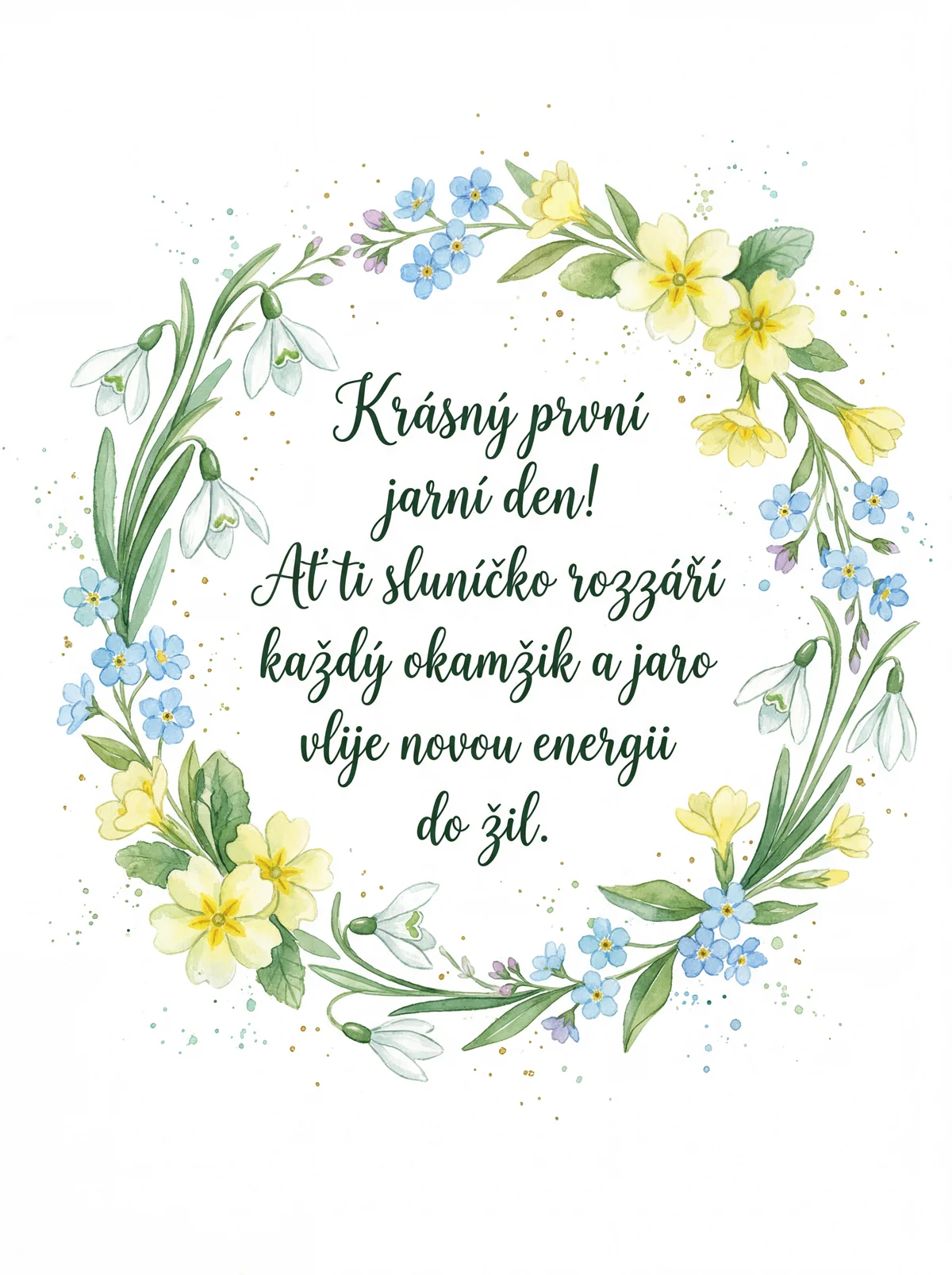 Přání k prvnímu jarnímu dni pro někoho blízkého