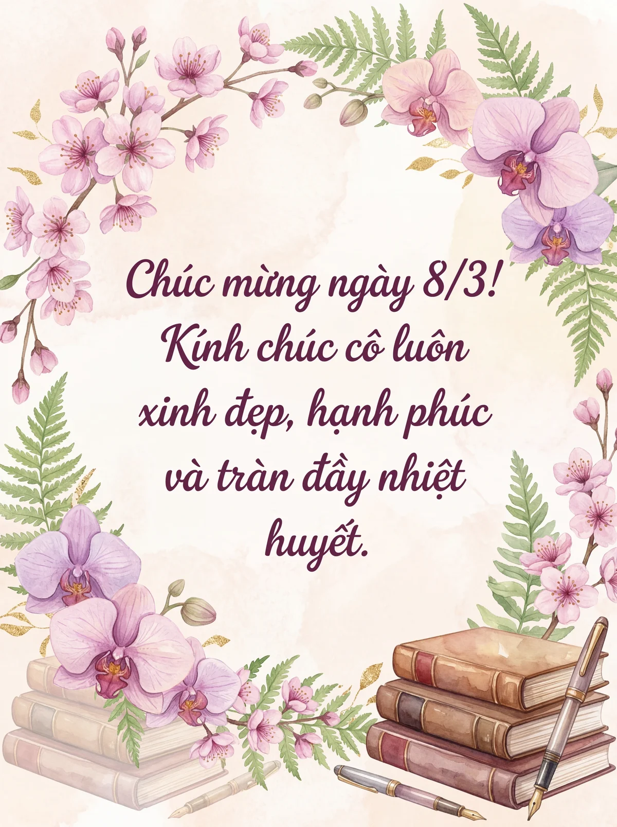 Gửi lời chúc 8/3 đến cô giáo!