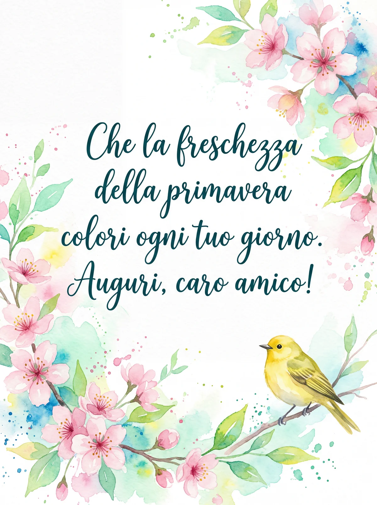 Auguri di primavera per un amico speciale.