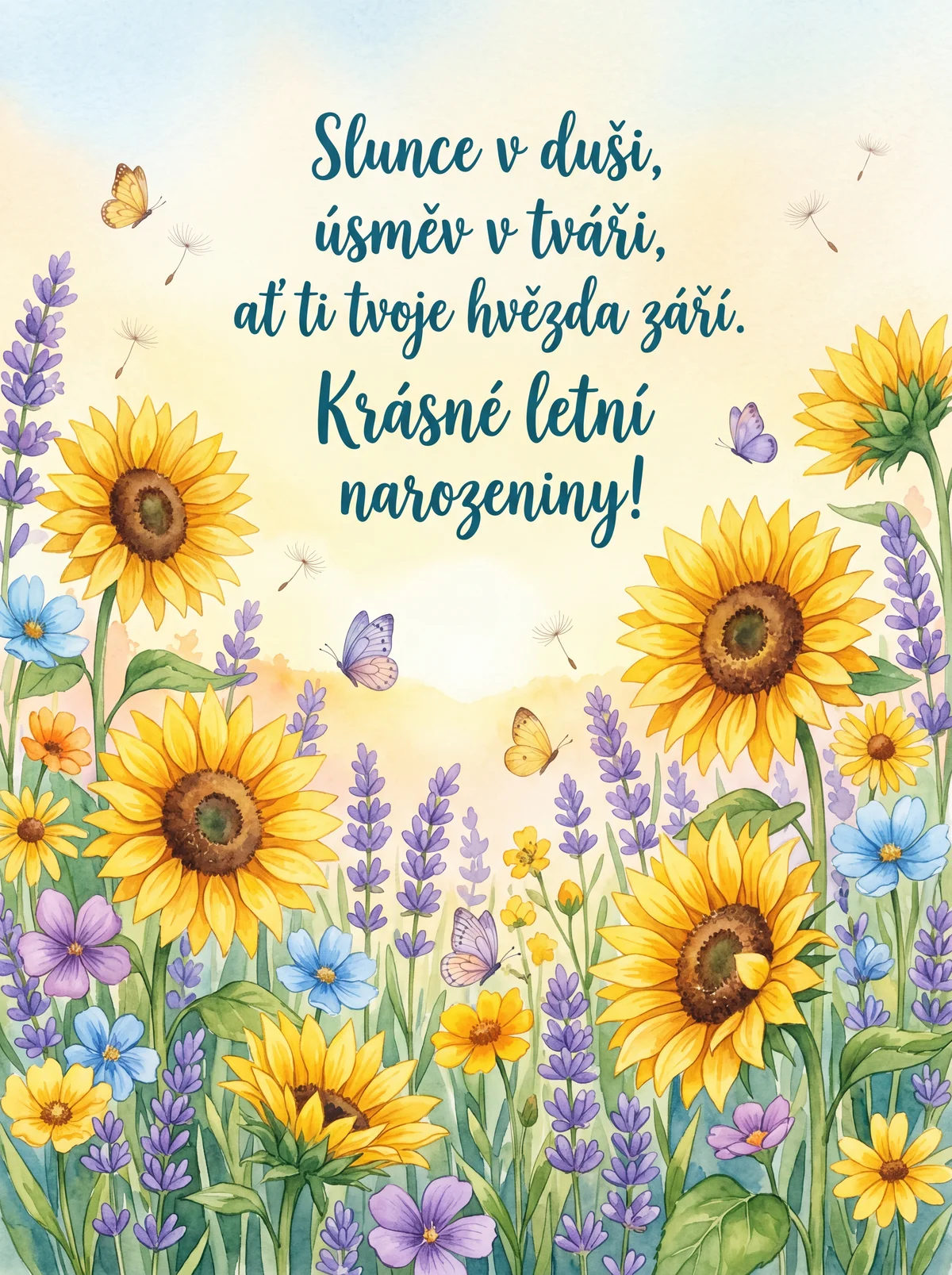 Přání k letním narozeninám