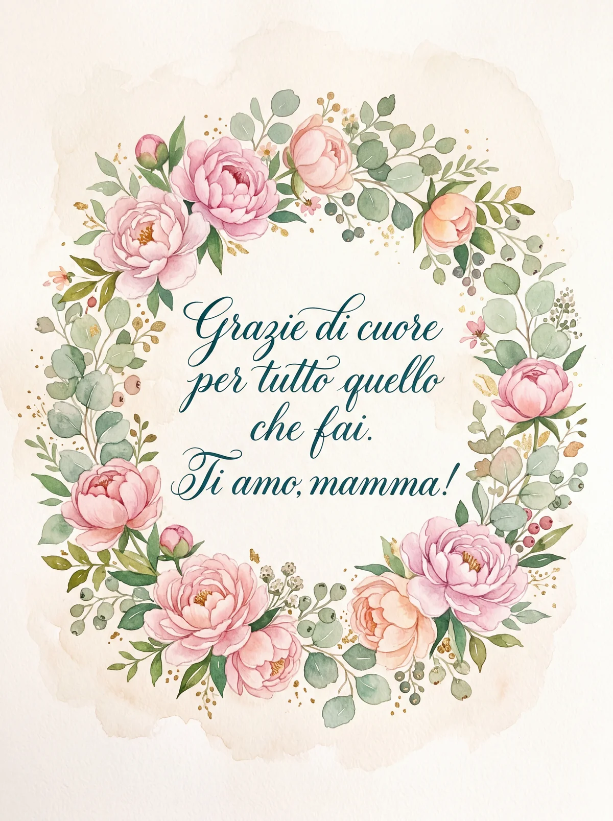 Biglietto di auguri per la Festa della Mamma