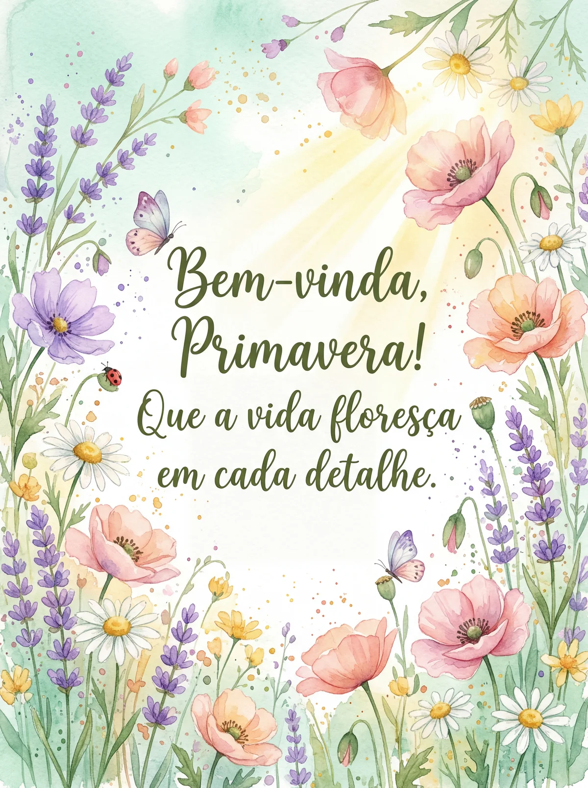 Mensagem de boas-vindas à primavera