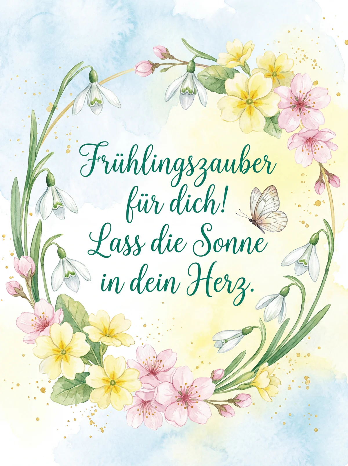 Frühlingsgrüße für einen lieben Menschen