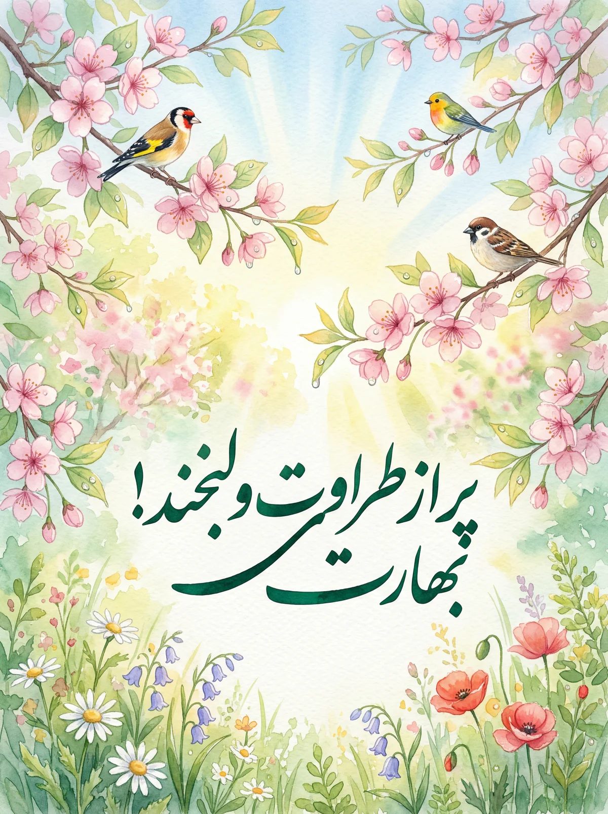 پیام تبریک بهاری سرشار از طراوت برای دوستان