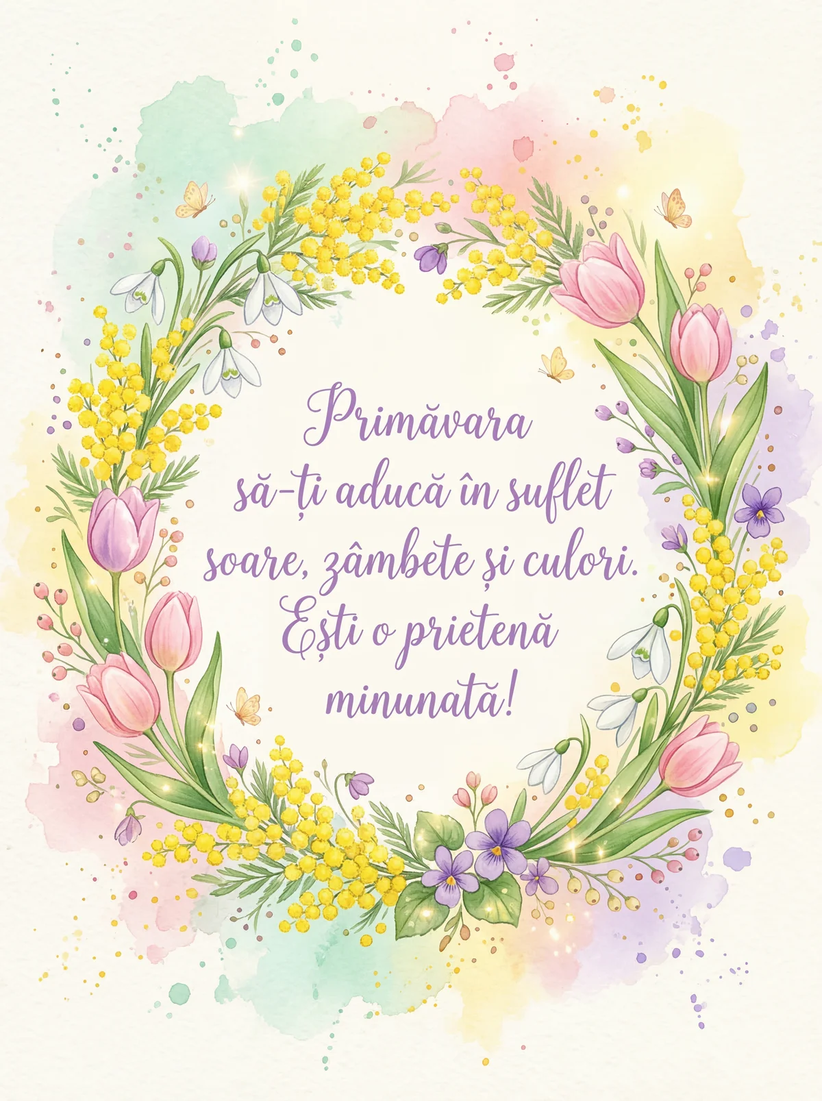 urări de primăvară pentru o prietenă dragă