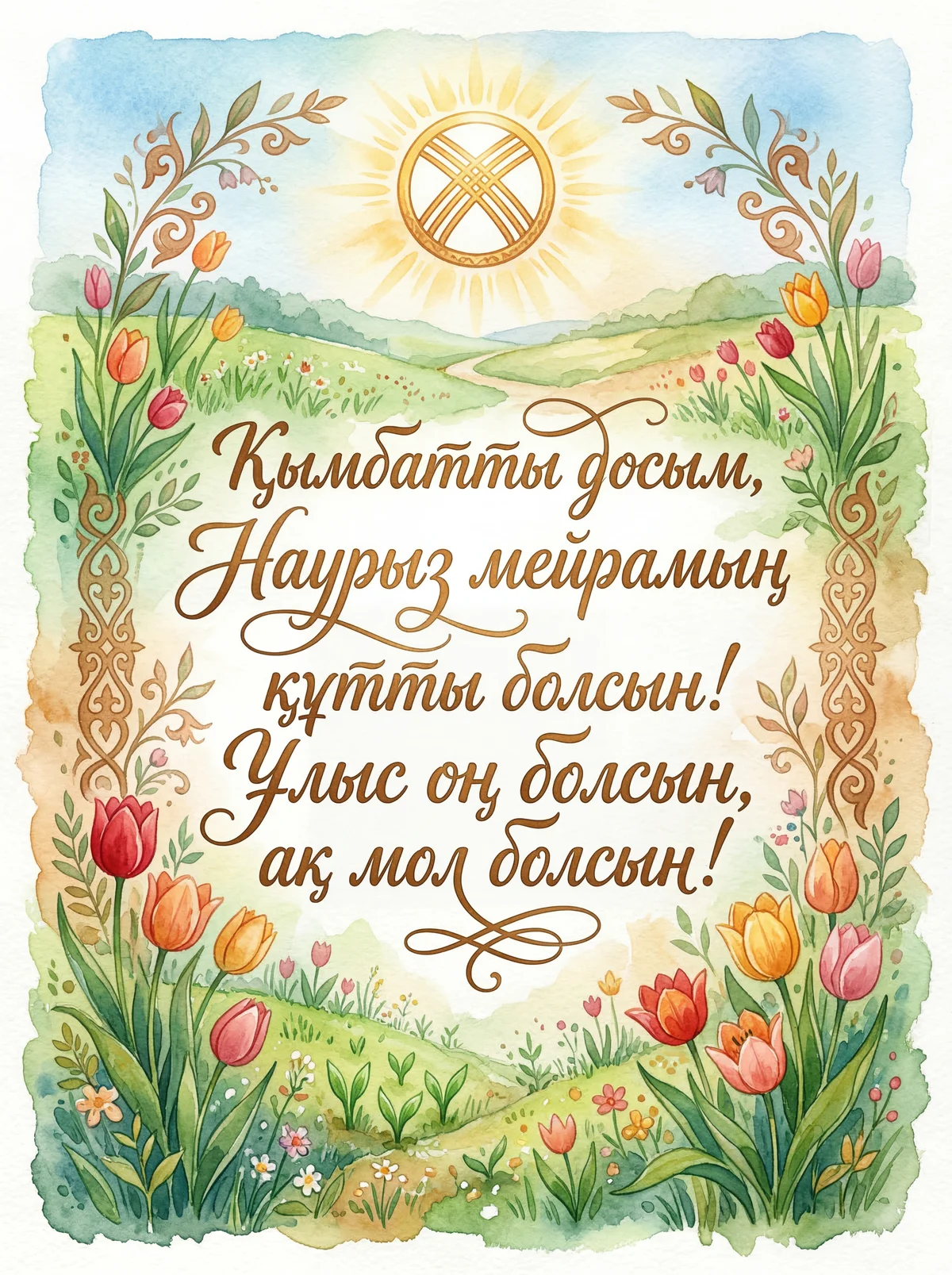 Қымбатты досым, Наурыз мейрамың құтты болсын!