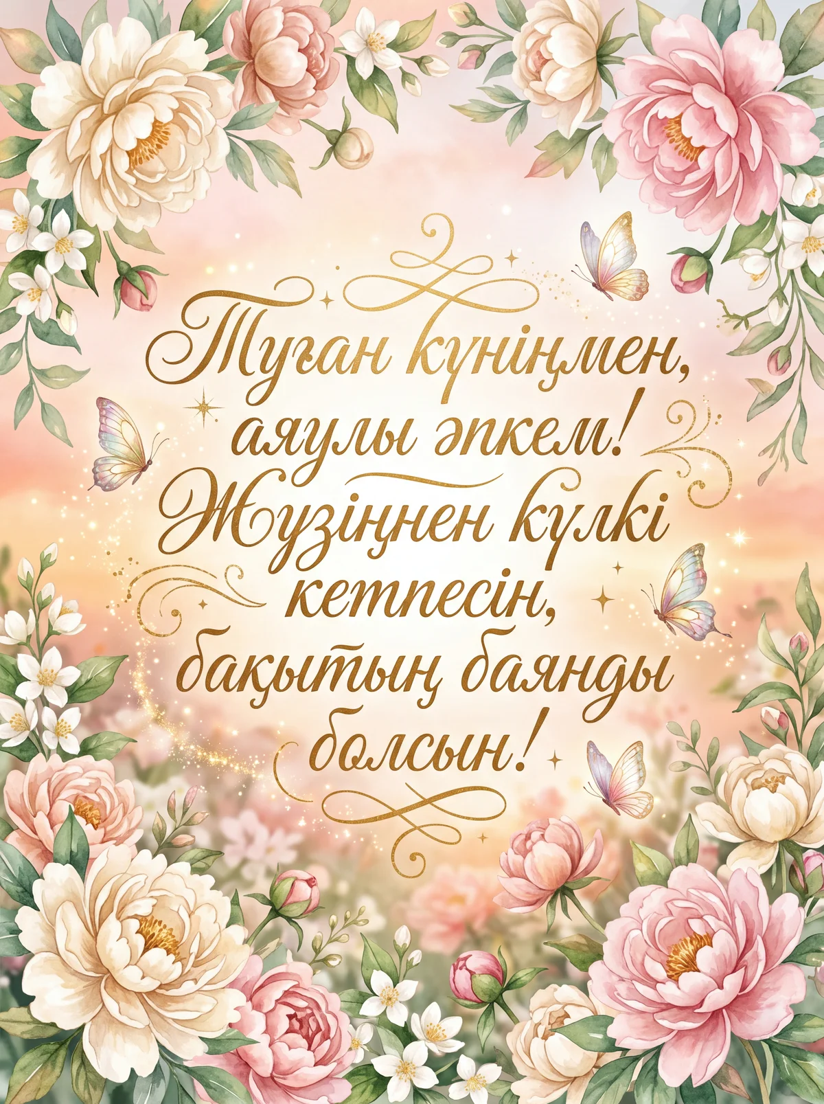Әпкеме туған күнге арналған құттықтау