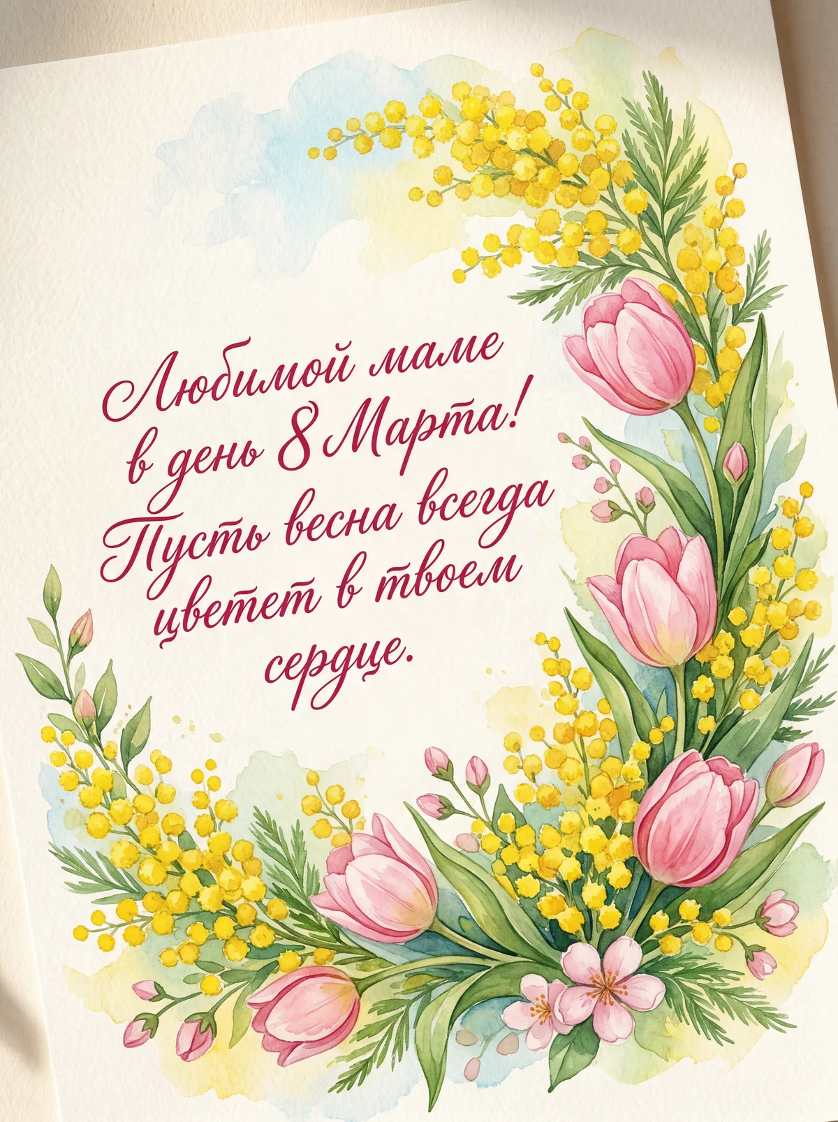 поздравление с 8 Марта для мамы