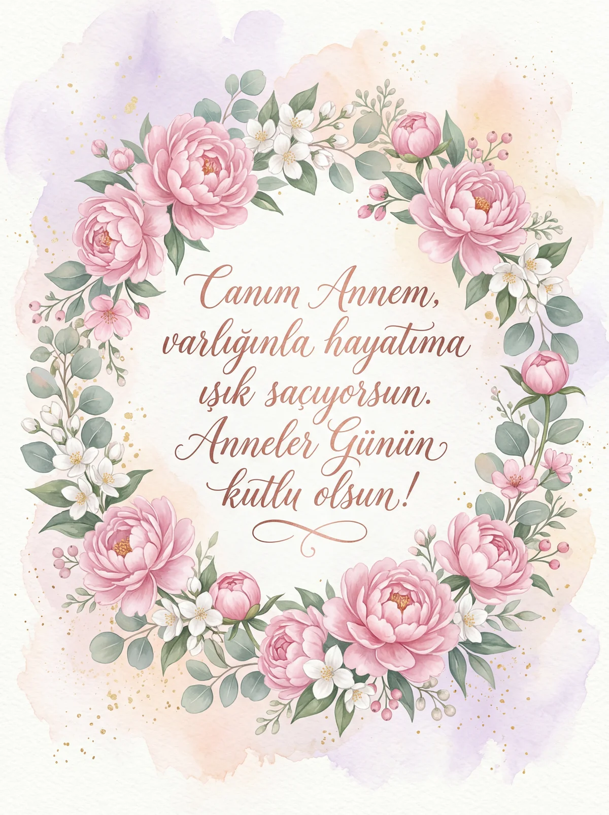 Anneler Günü için anneme özel kutlama mesajı